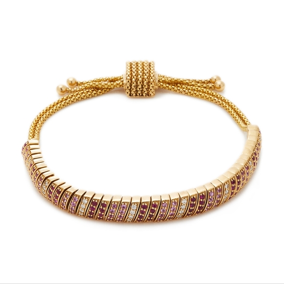 The Last Line Jewelry The Last Line Diamond And Ruby Snake Link 4k Gold Bracelet Poshmark